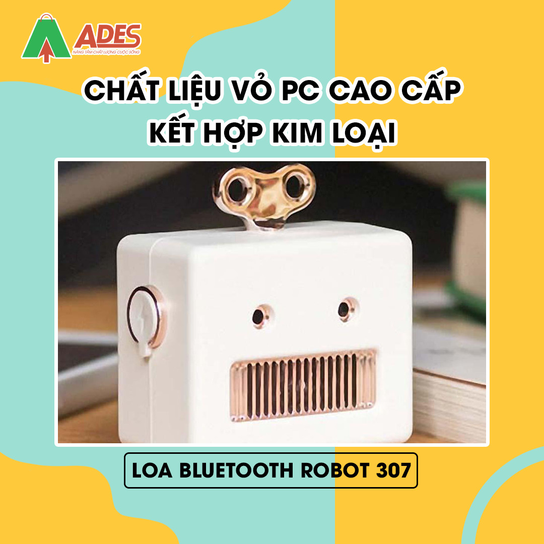 Loa bluetooth Robot 307 chat lieu vo pc