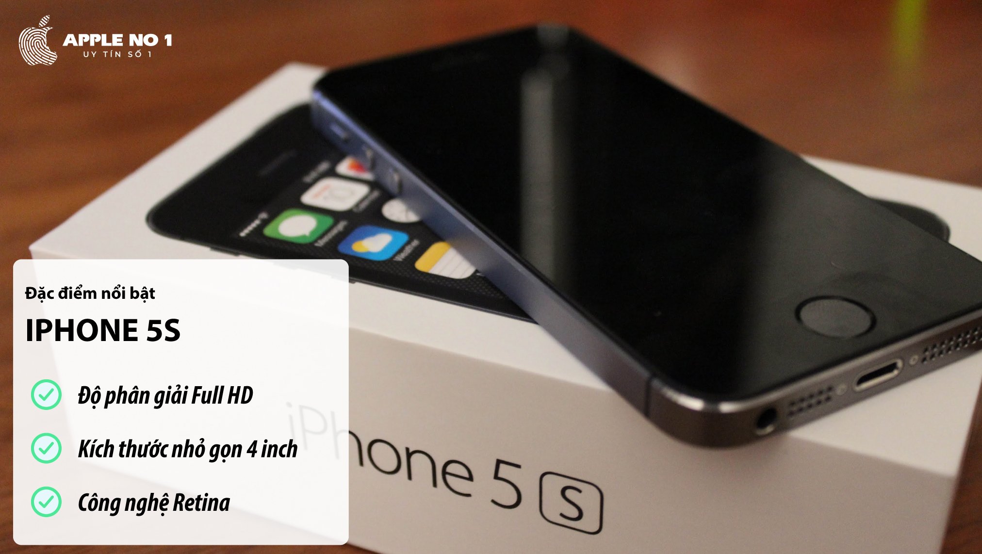 Điện thoại iPhone 5s với màn hình sắc nét, hiệu năng vượt trội