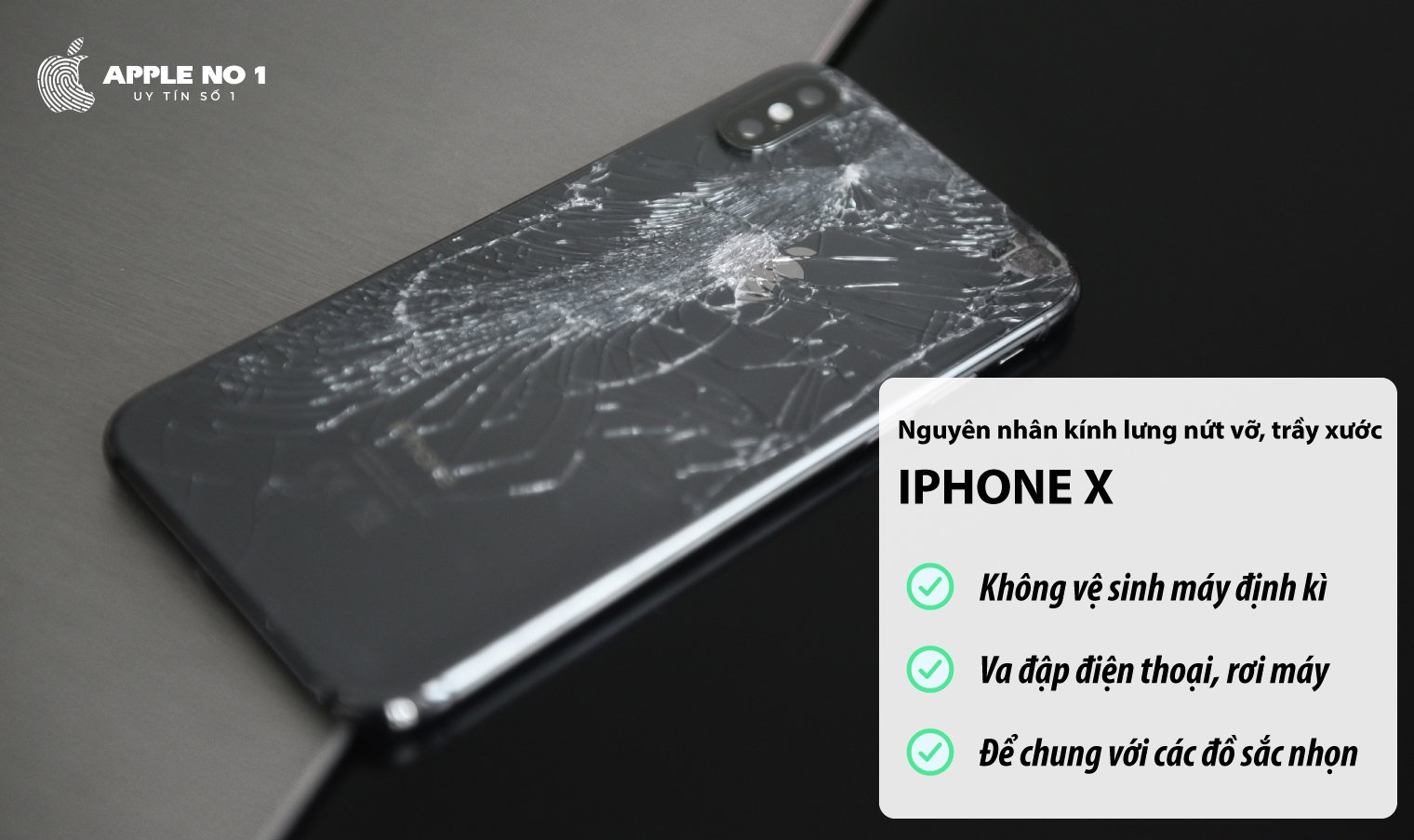 nguyen nhan kinh lung iphone x bi nut vo can thay the